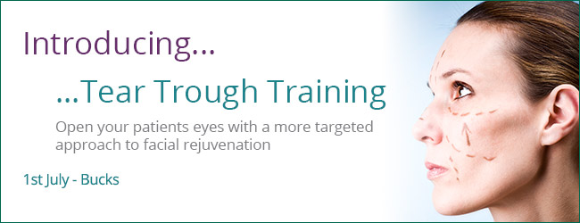Cosmetic Courses: banner showing an introduction to Tear Trough Training